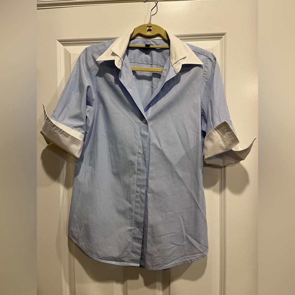 Kal Rieman short sleeve double collar tailored shirt size 4